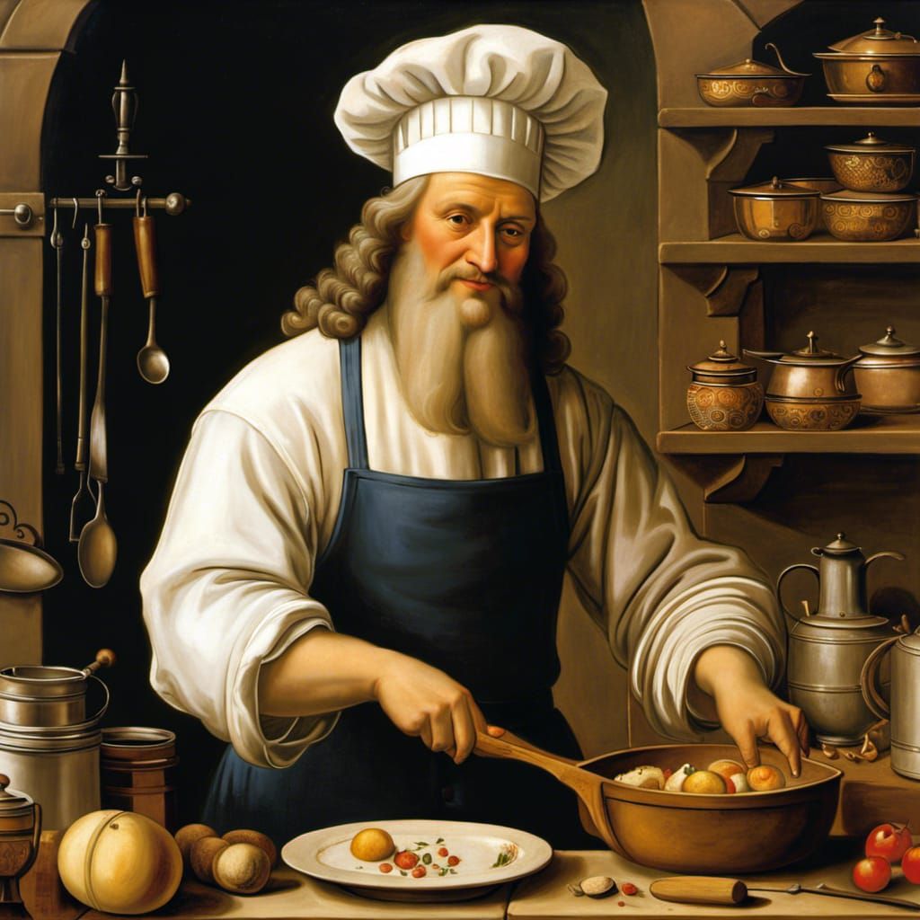 Leonardo da Vinci as Chef Painting
