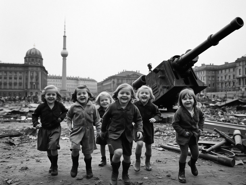 Post-War Berlin: Children at Play Among Ruins