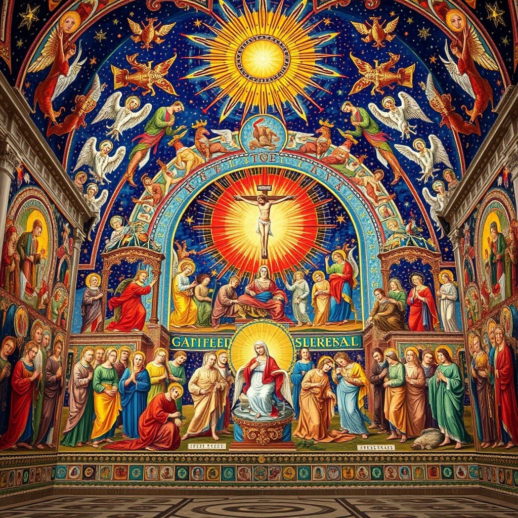Mosaic of Last Judgement, Basilica, Venice: Digital Art