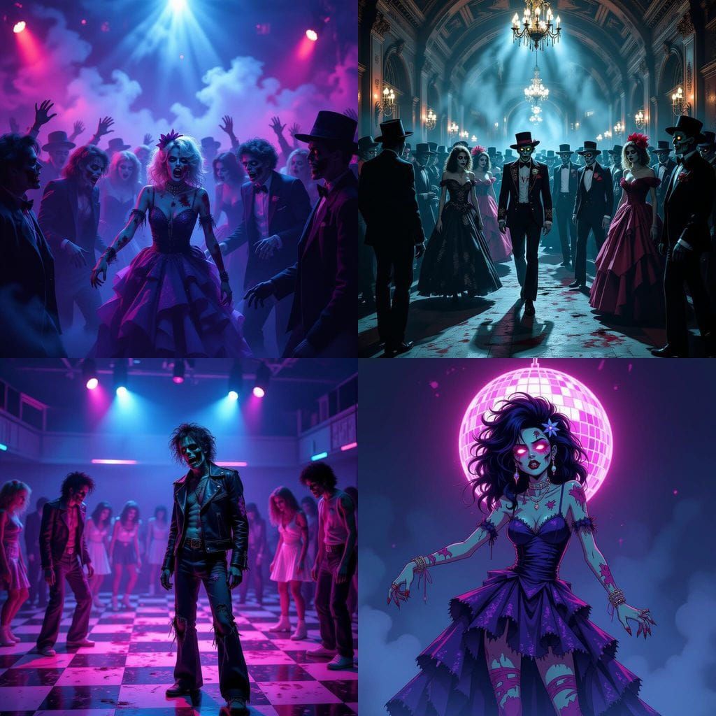Zombie Prom Night in 1980s Glam Rock Style