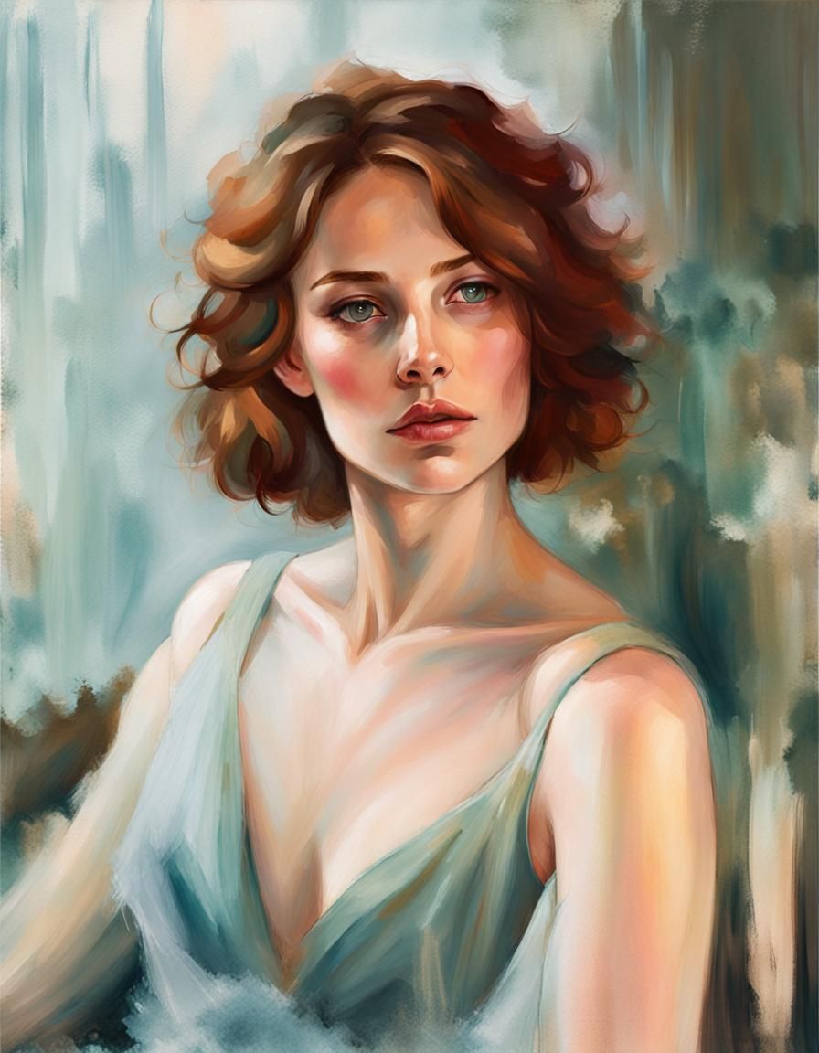 Ethereal Portrait of a Woman in Dreamlike Light