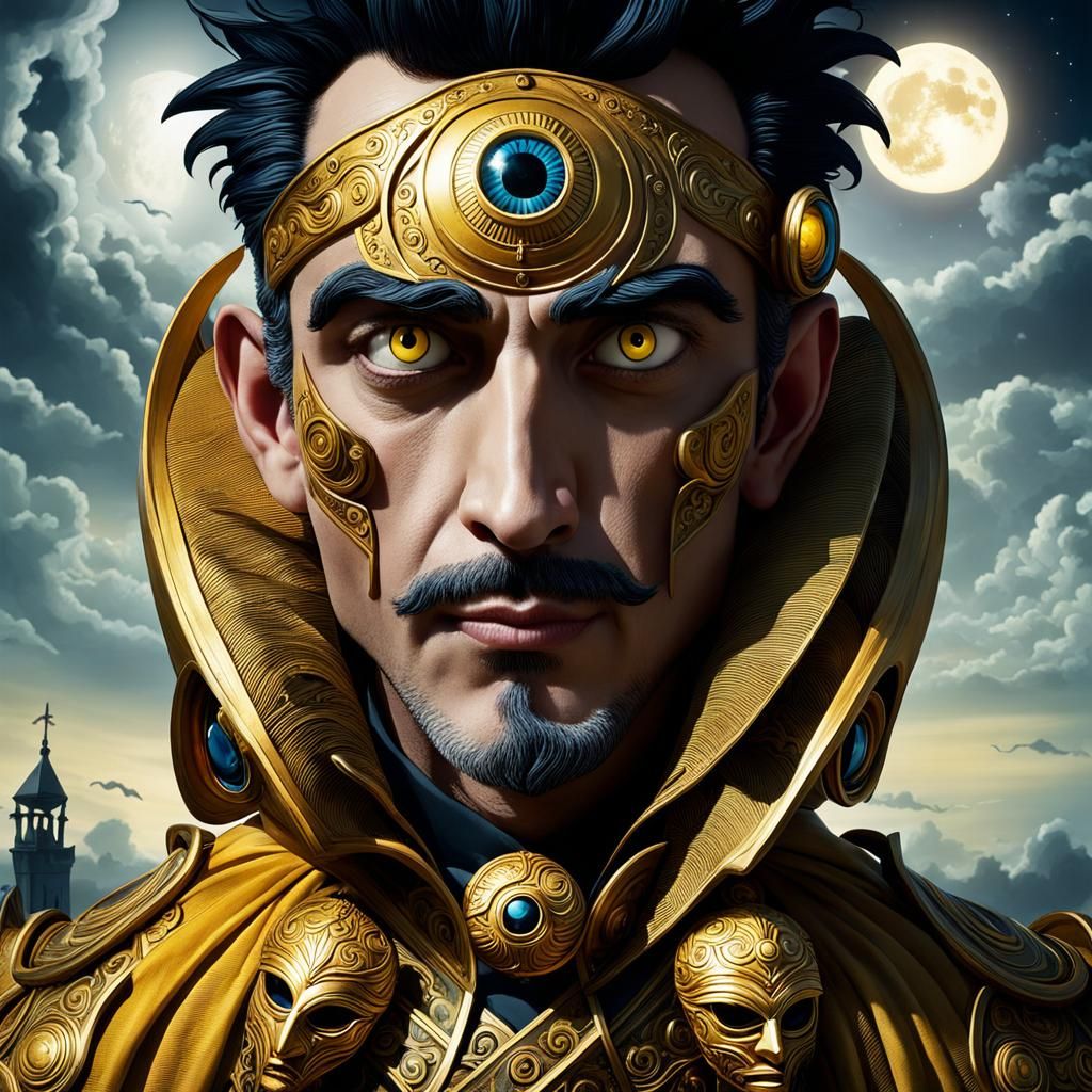 Sun and Moon Guardians in Tim Burton Style