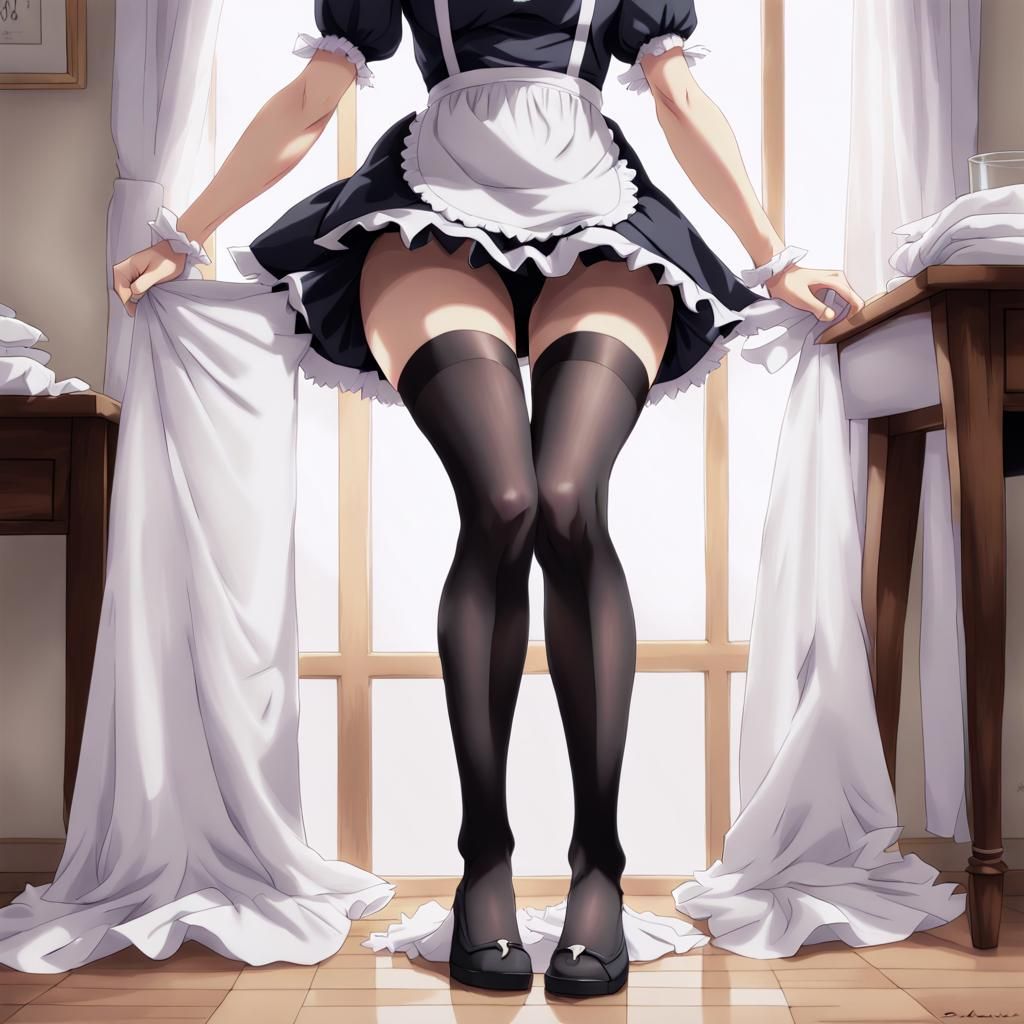 Anime Maid in Pantyhose: Manga Key Visual