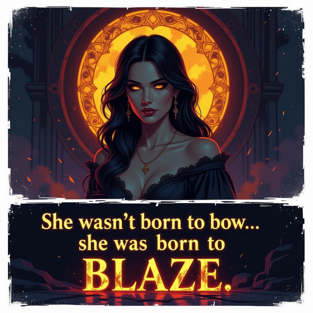 Dark Fantasy Art: Blazing Spirit, Glowing Embers