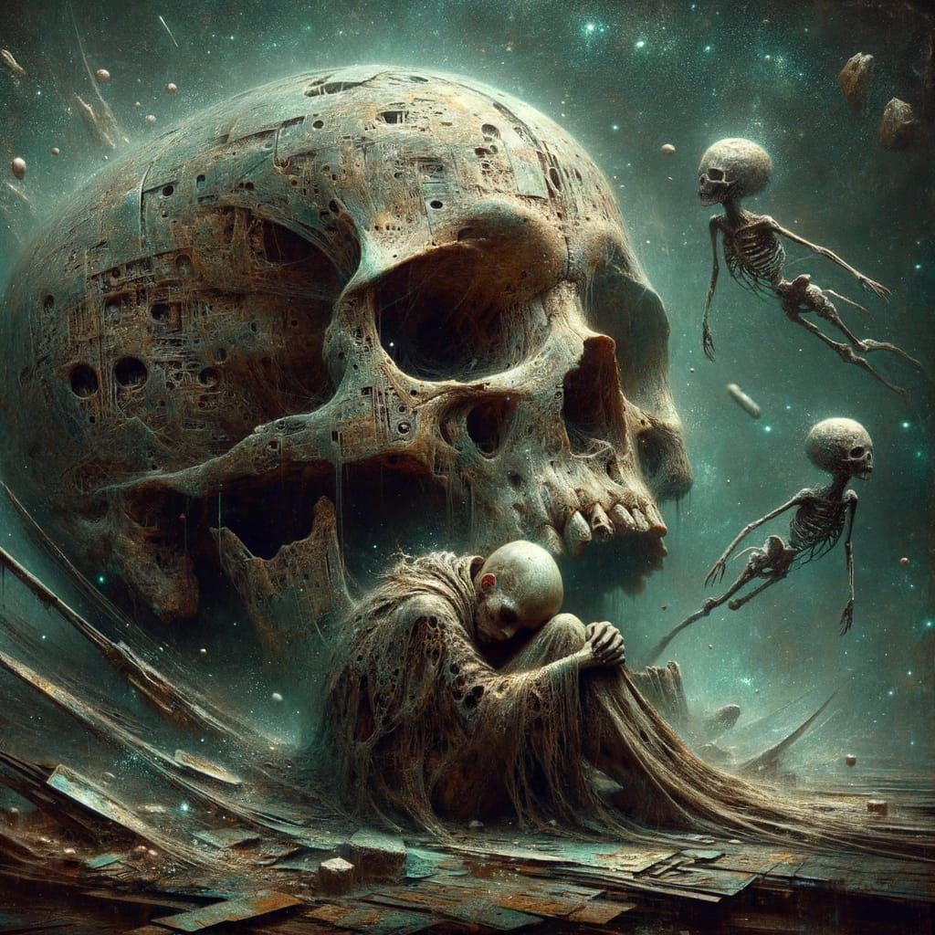 Ethereal, Vintage-Style Portrait of a Monastic Figure in an ...