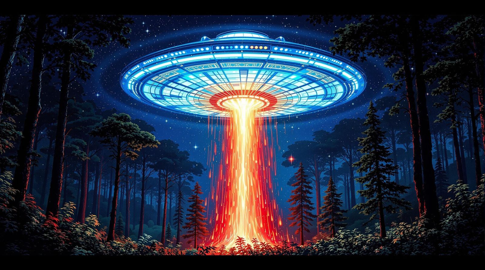 Gustav Klimt-Inspired UFO in Hyper-Realistic Science Fiction...