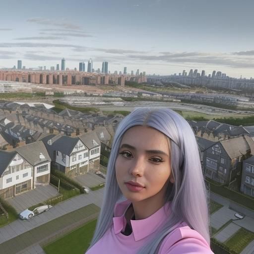 Selfie from 2086: Futuristic Cityscape in Ultra-High Definit...