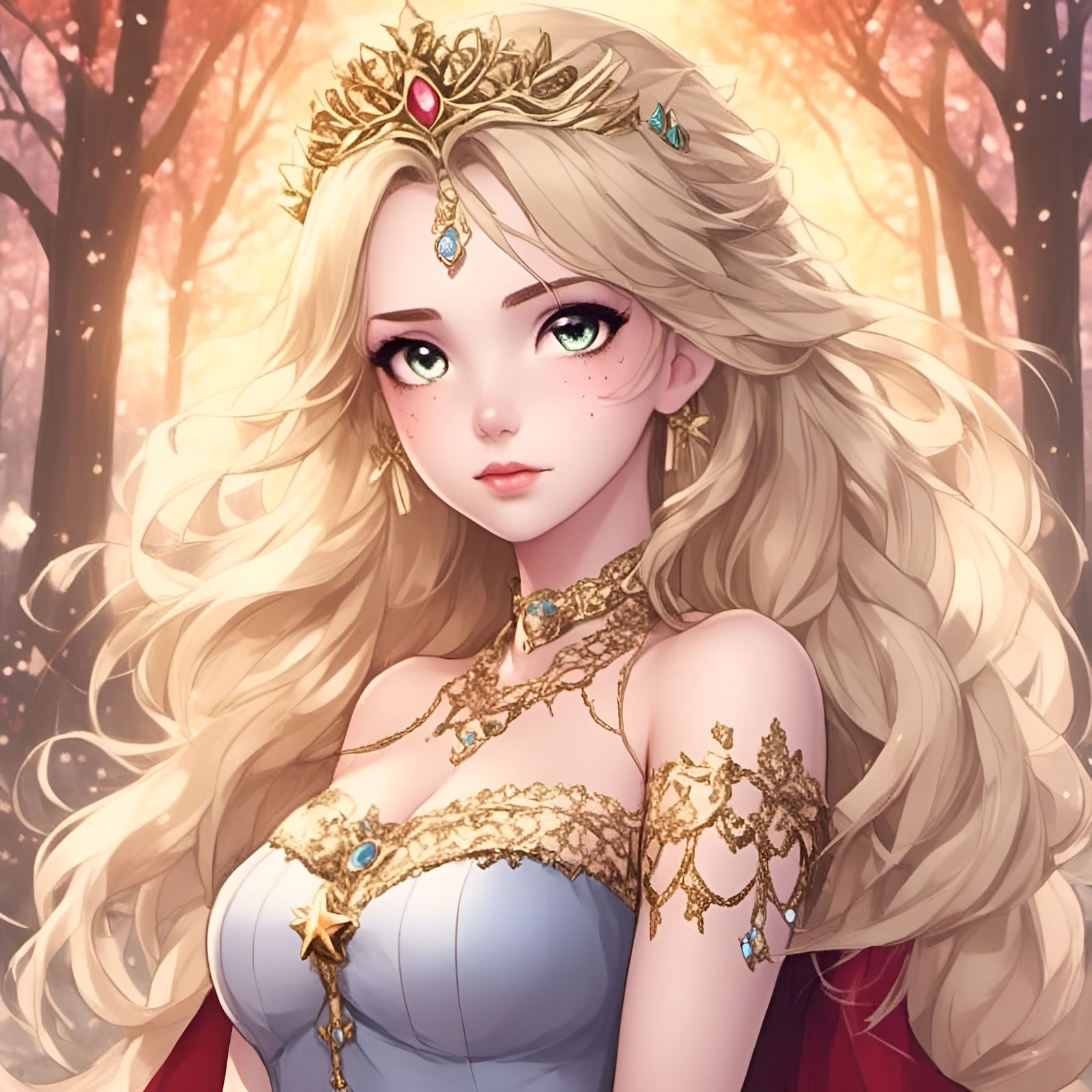 Gorgeous Fantasy Princess with Surreal Beauty