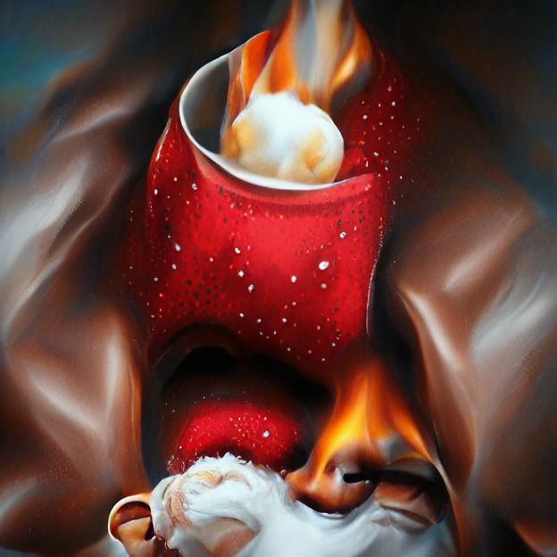 Santa Claus by Campfire: Hyperrealistic 8k Resolution