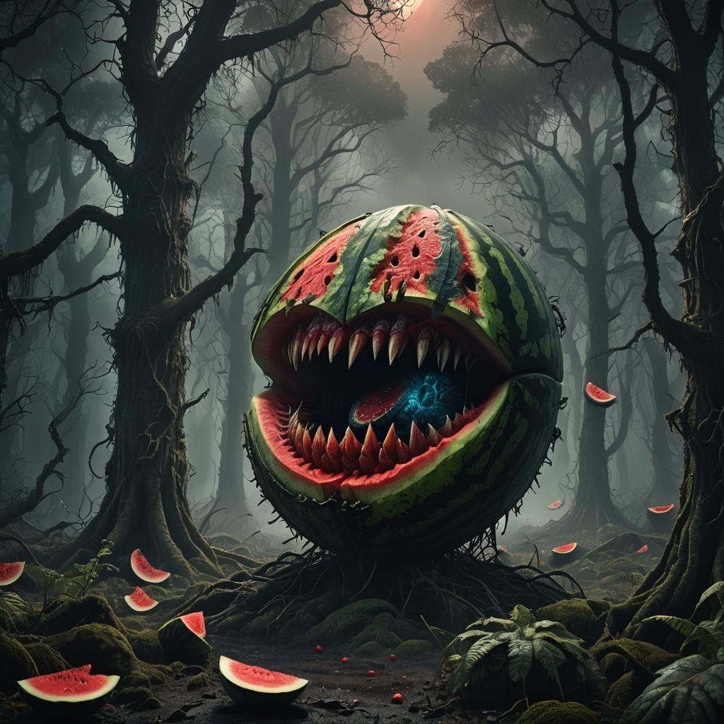 Screaming Watermelon in Mystical Forest: Biomechanical Horro...