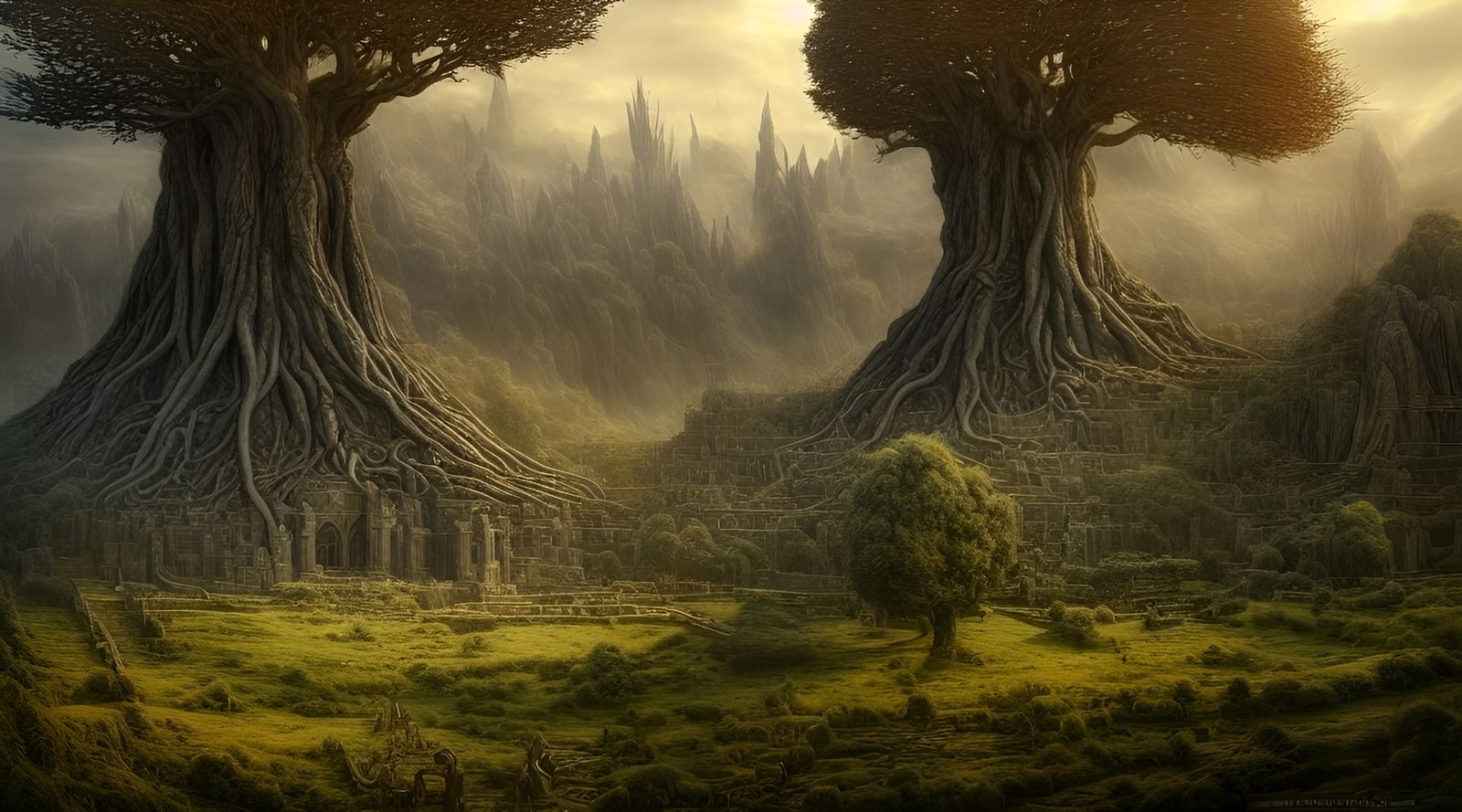Tree of Life in Ancient Elven Village