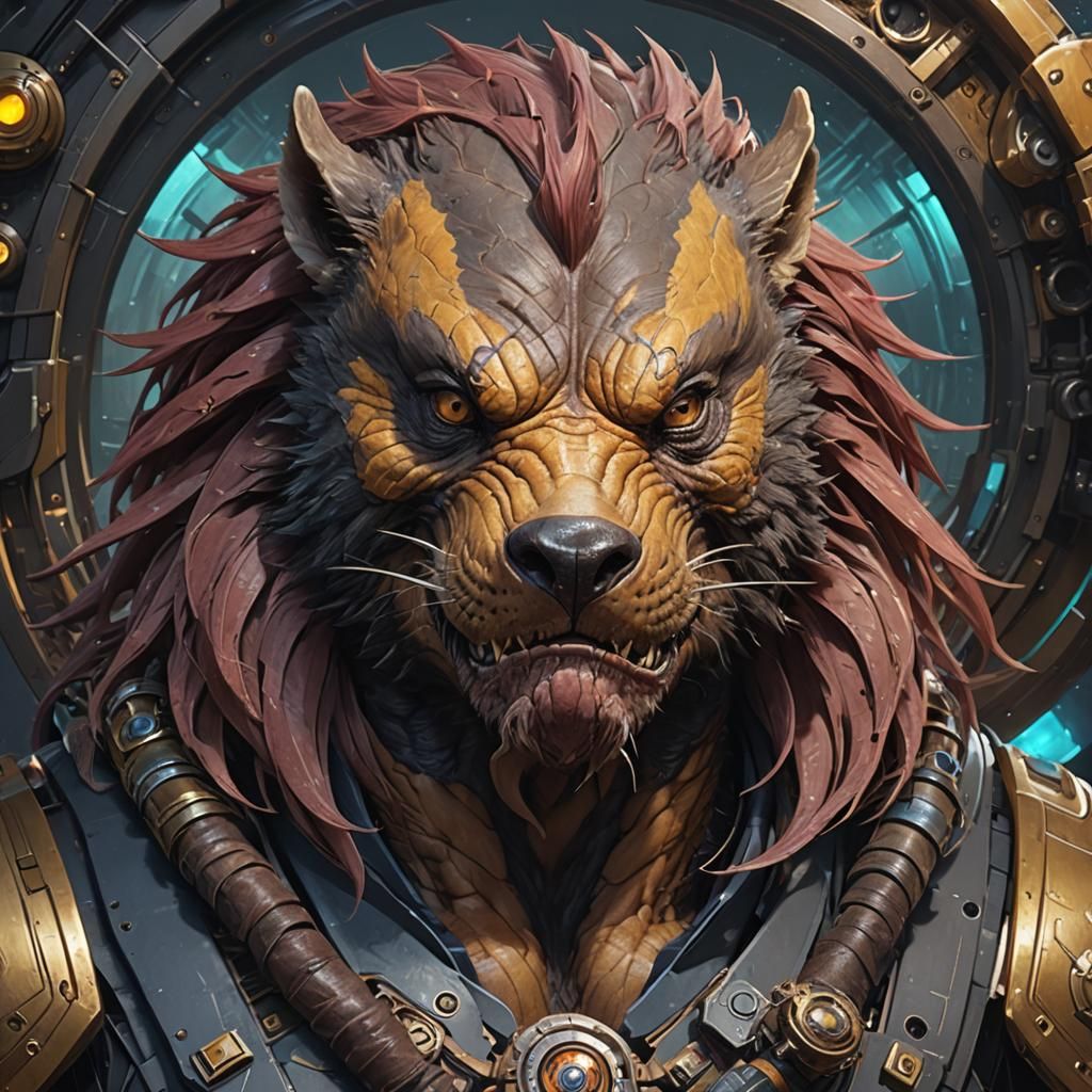 Space Pirate Hybrid Portrait in Hyperdetailed Digital Art