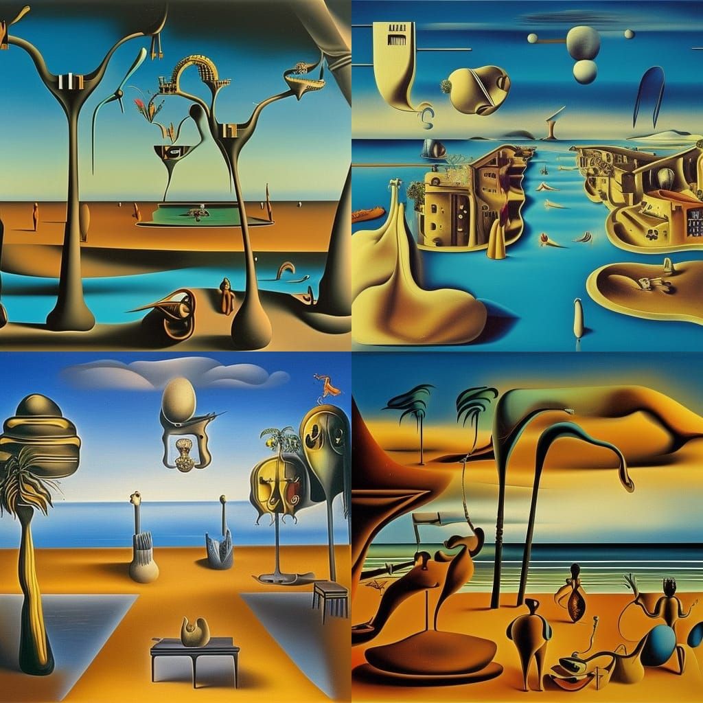 Surreal Miami Beach: A Melting Dreamscape