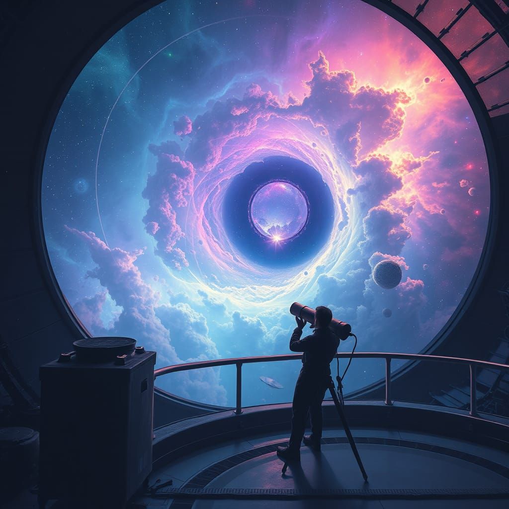 Nebula Dreamscape: Astronomer Observes Interstellar Cloud