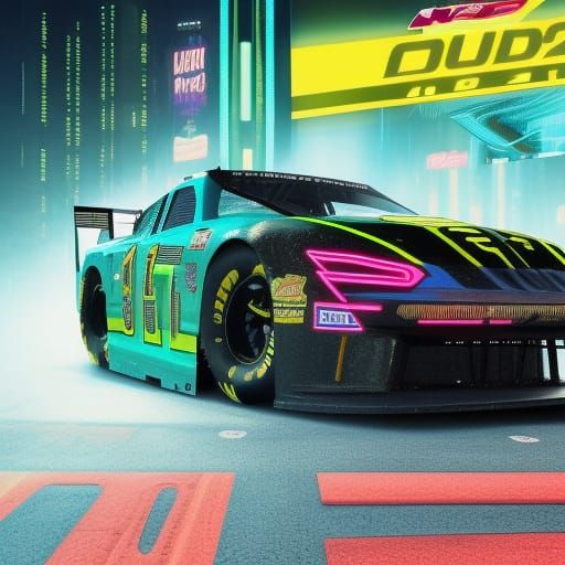 Cyberpunk 2099 Nascar Race in Neon City