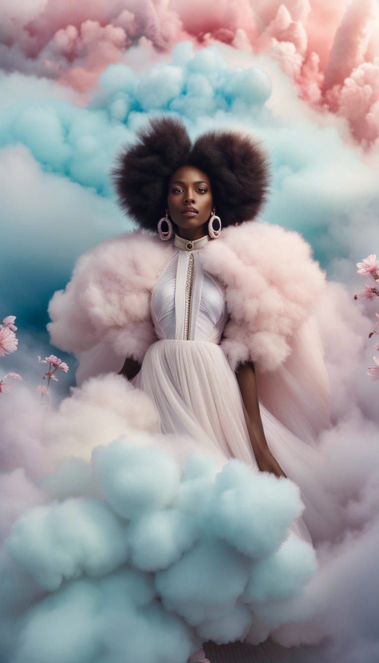 Ethereal Cloud Moth Costume in Surreal Style