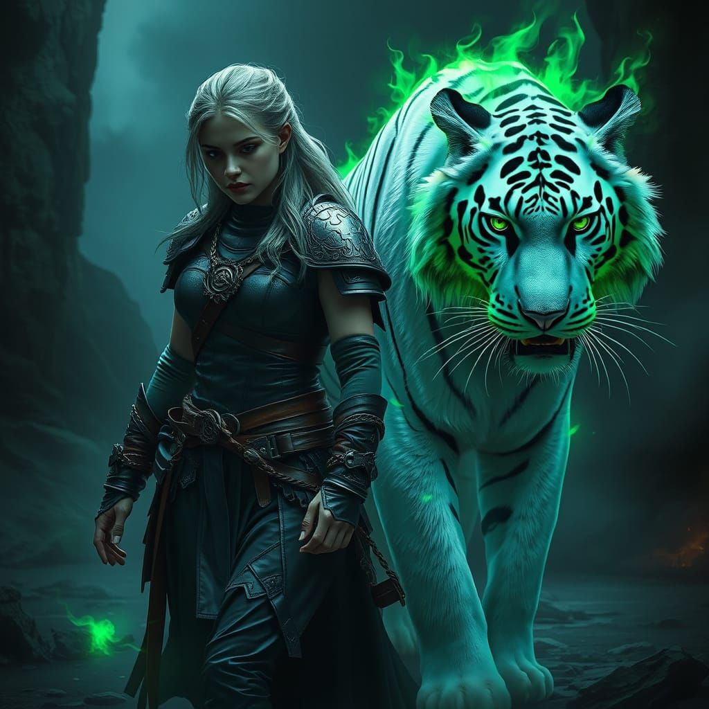 Warrior Queen and Cursed Tiger in Shadow Realm