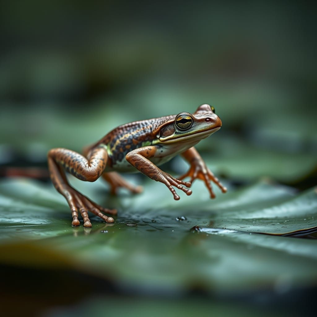 Frog in Hyperrealistic HDR Composition