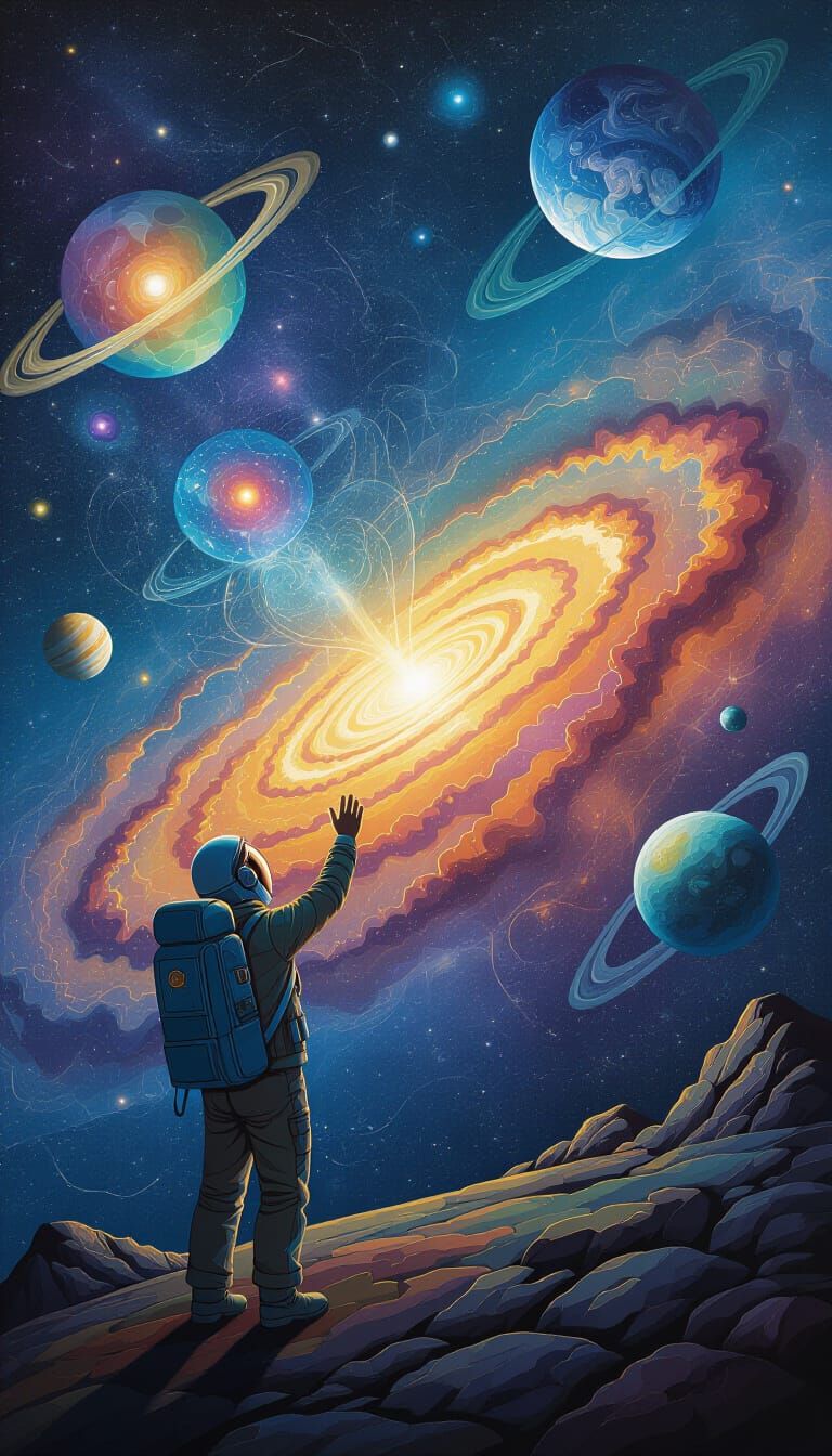 Space Voyager's Cosmic Quest for Meaning