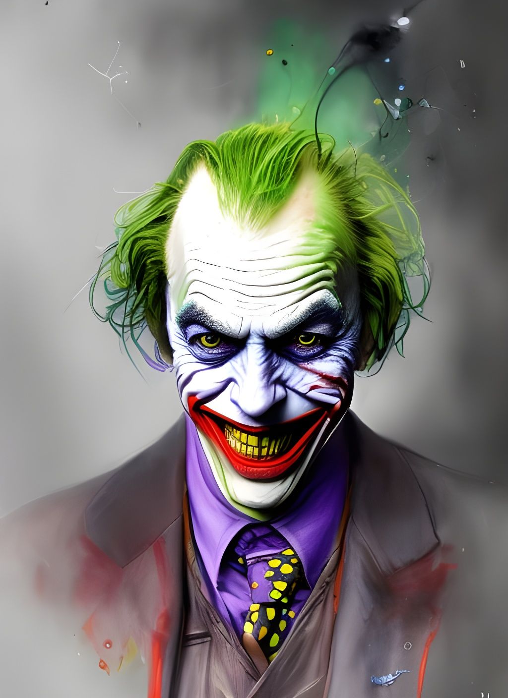 Crayon Caricature of Smiling Man in Album Art Style