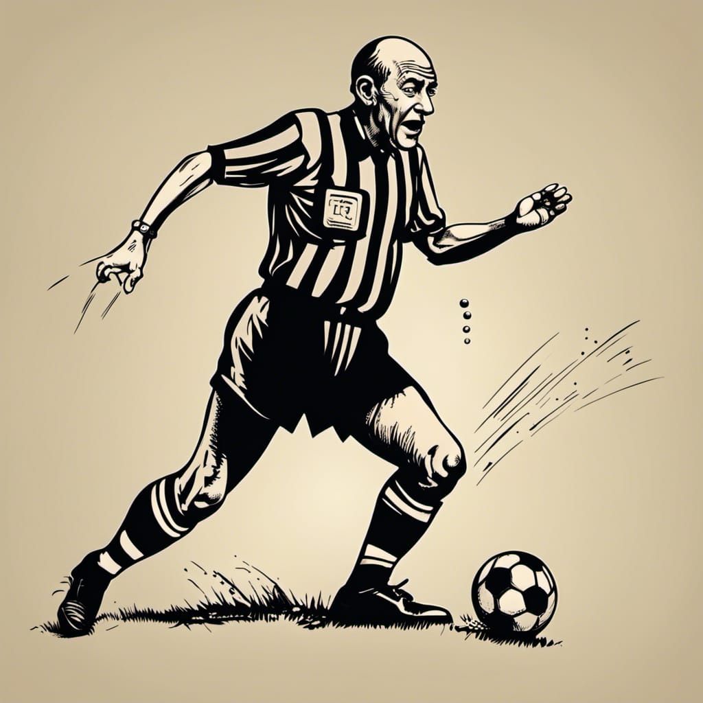 Referee playing football