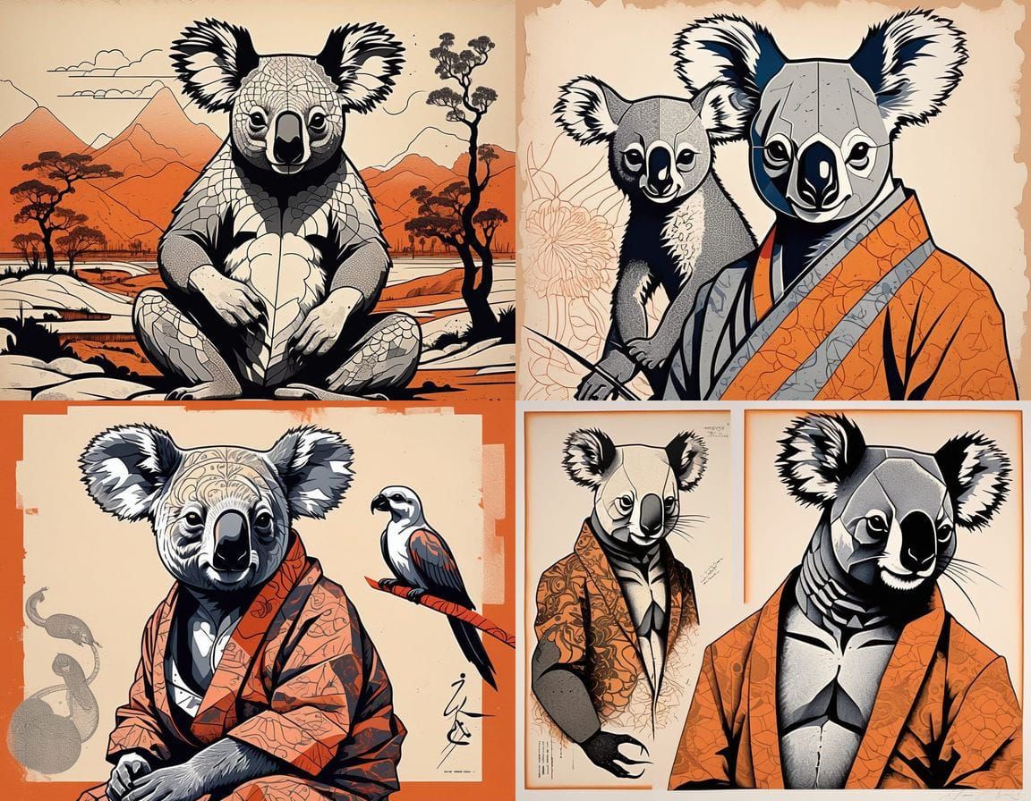 Mystical Mutant Hybrid of Kangaroo, Koala, and Snake