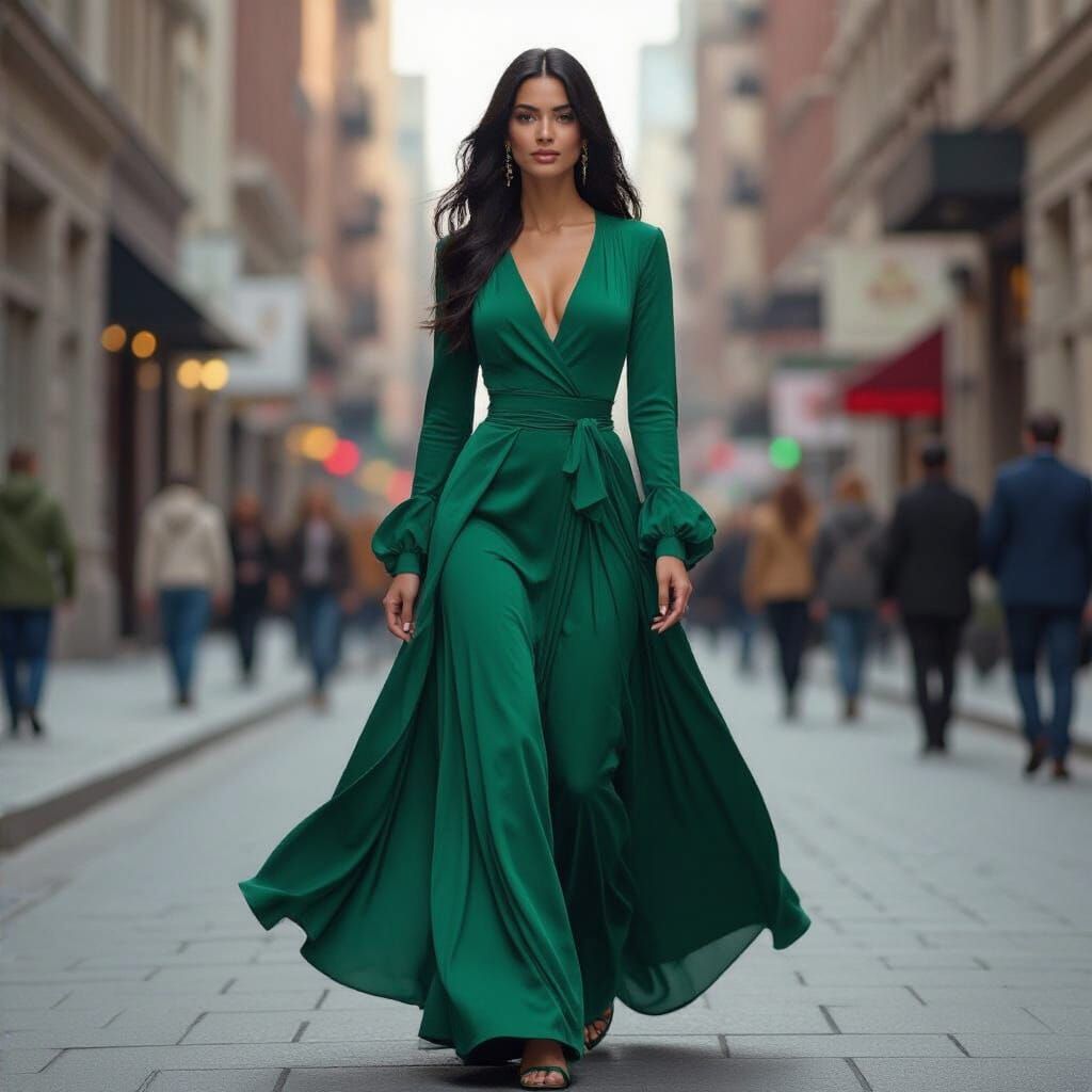 Elegant Goddess Walks Through City With Unworldly Powers