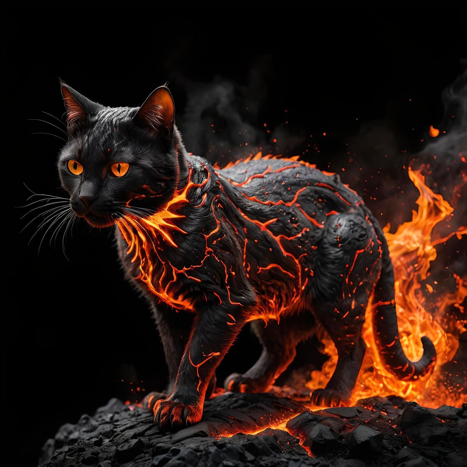 Fire cat