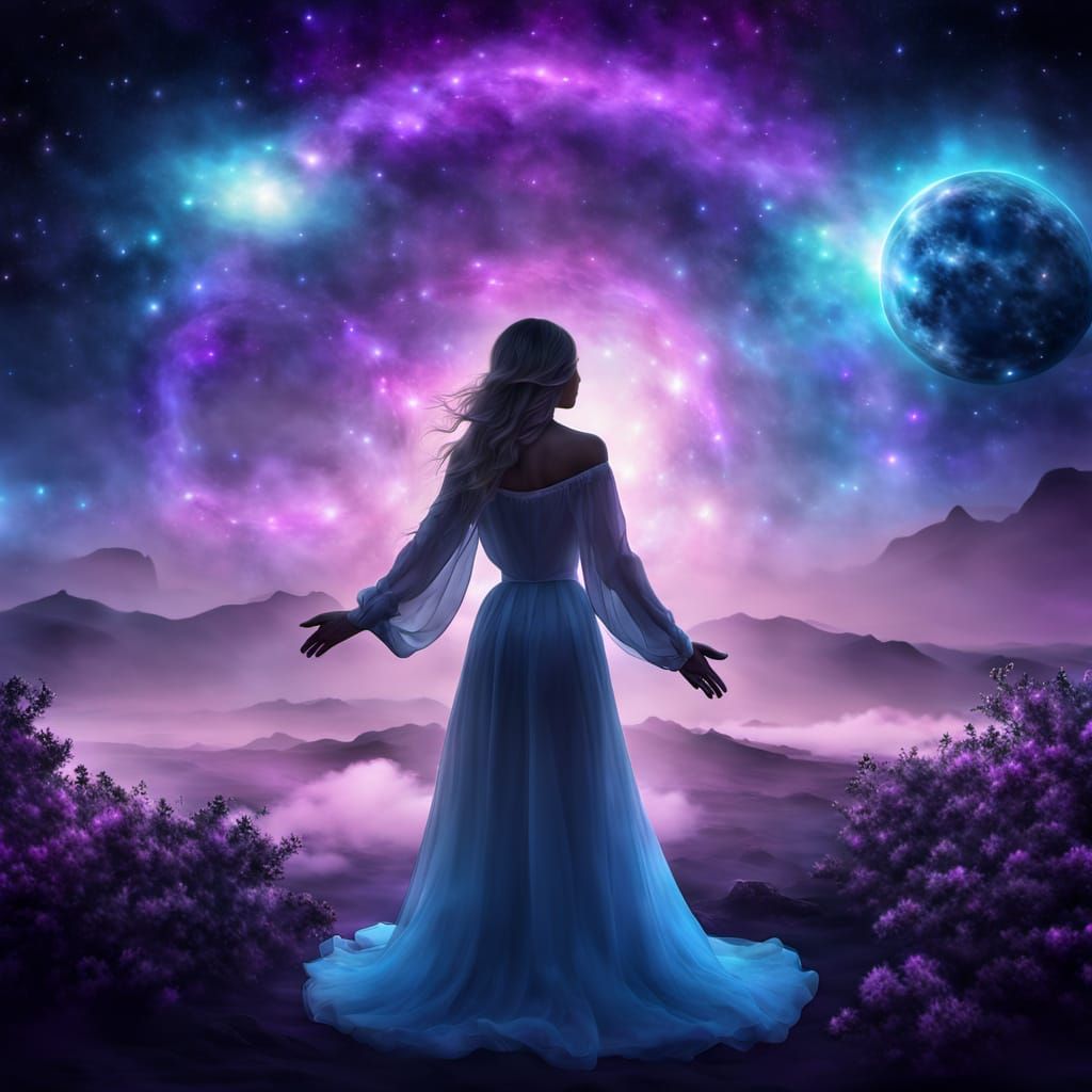 Cosmic Entity Bringing Order to Earth and Sky in Ethereal St...