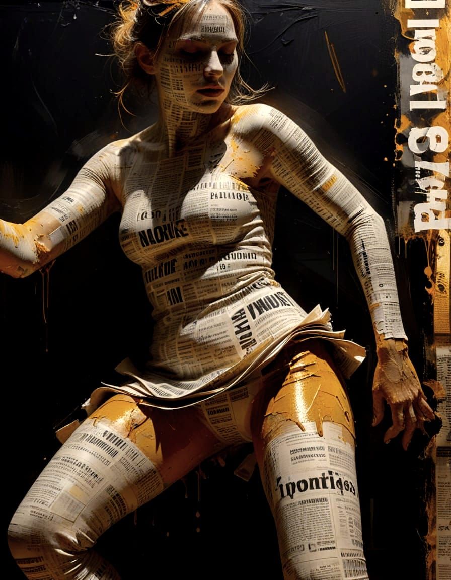 Newspaper Woman Flees: A Ghenie-esque Narrative