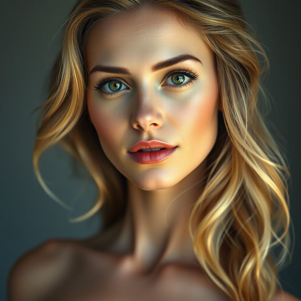 Golden Goddess in Ethereal Glow