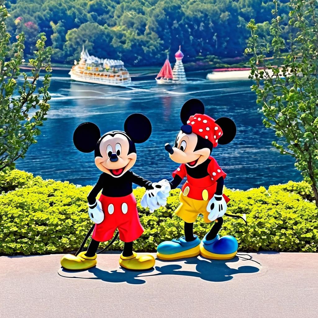 Minnie and Mickey Mouse Illustration