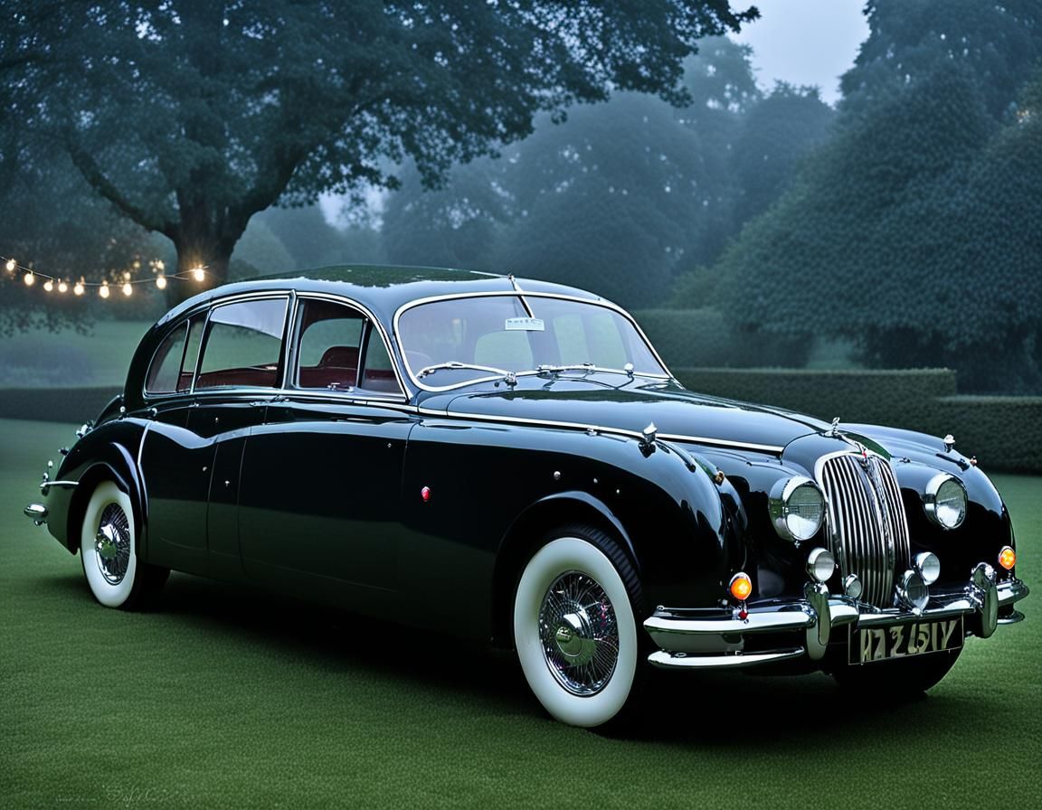 1959 Jaguar Limousine in Misty English Garden