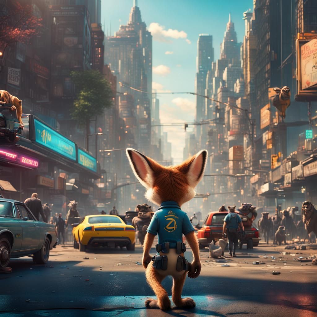 Cyberpunk Zootopia: Gang Warfare in the City