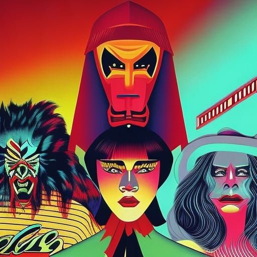 Sinister 80s Scene by Greg Rutkowski