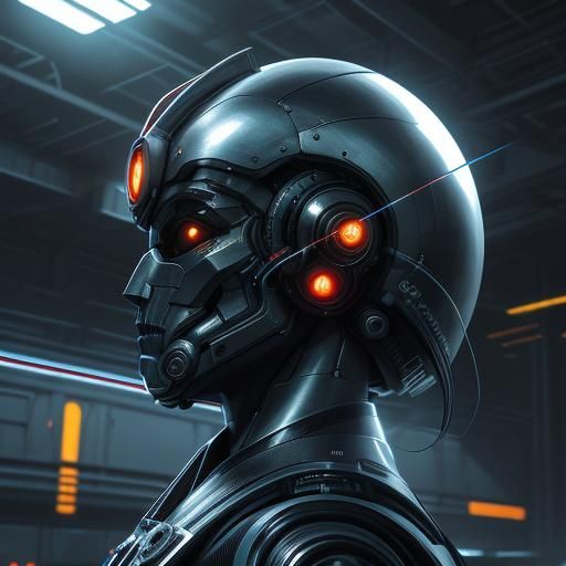 Futuristic Warehouse Scanner in 3D Anime Style