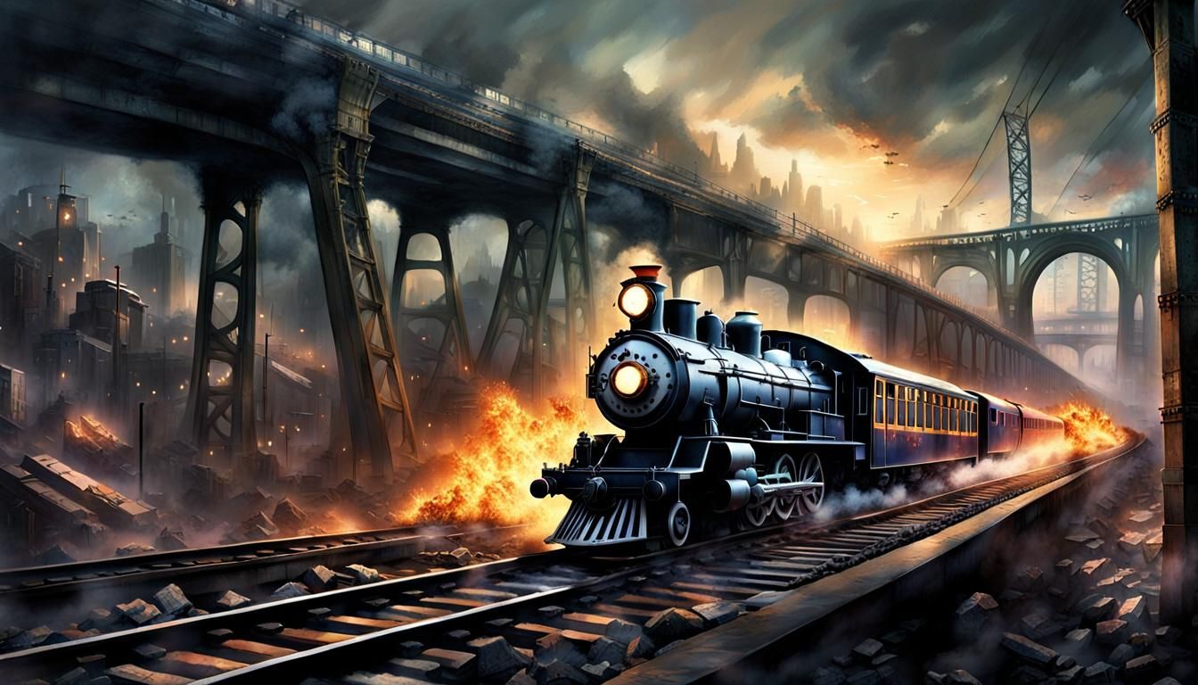 Joker Directs Armored Train Through War Zone