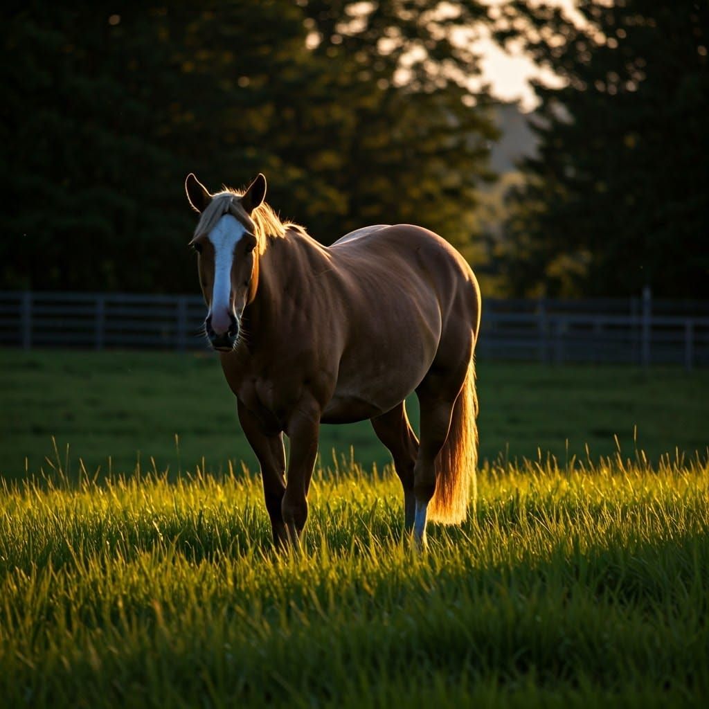 Twilight Silhouette of Misty of Chincoteague