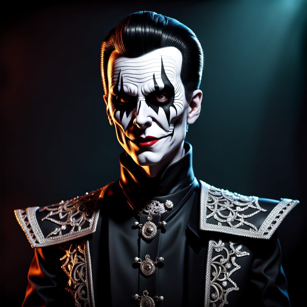 Tobias Forge as Papa Emeritus IV Puppet Caricature