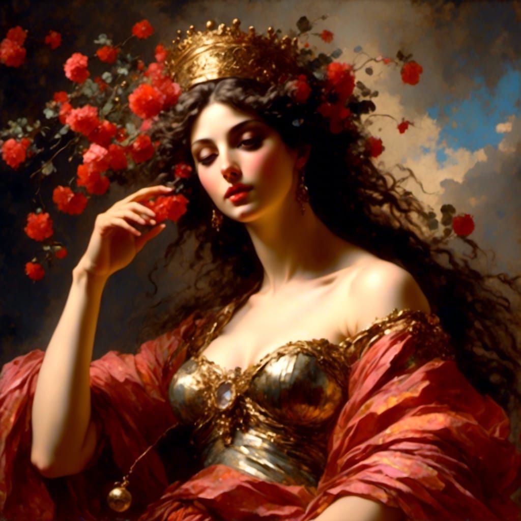 Grecian Goddess Elisabetta Sirani: Oil Painting