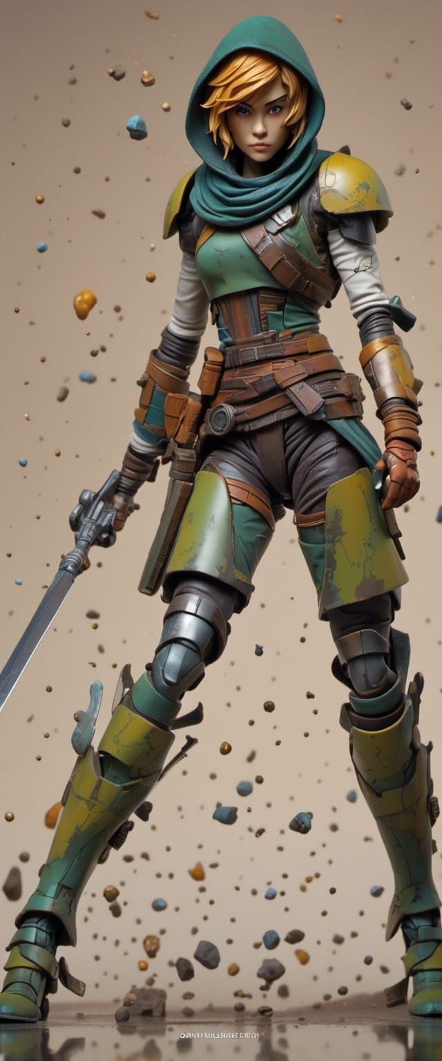 Hyperrealistic Plastic Action Figure of Sabine Wren