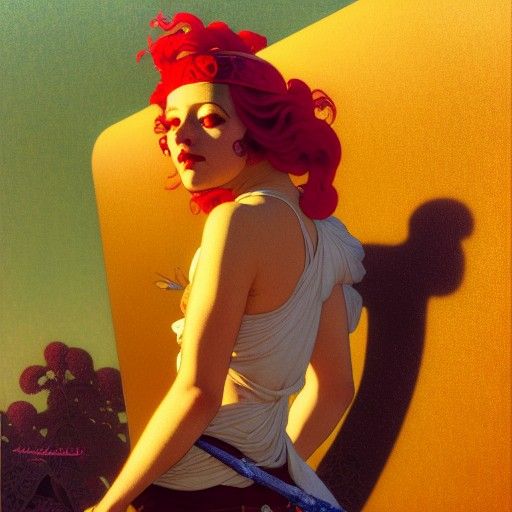 Punk Rock Skater Girl Portrait in Oil