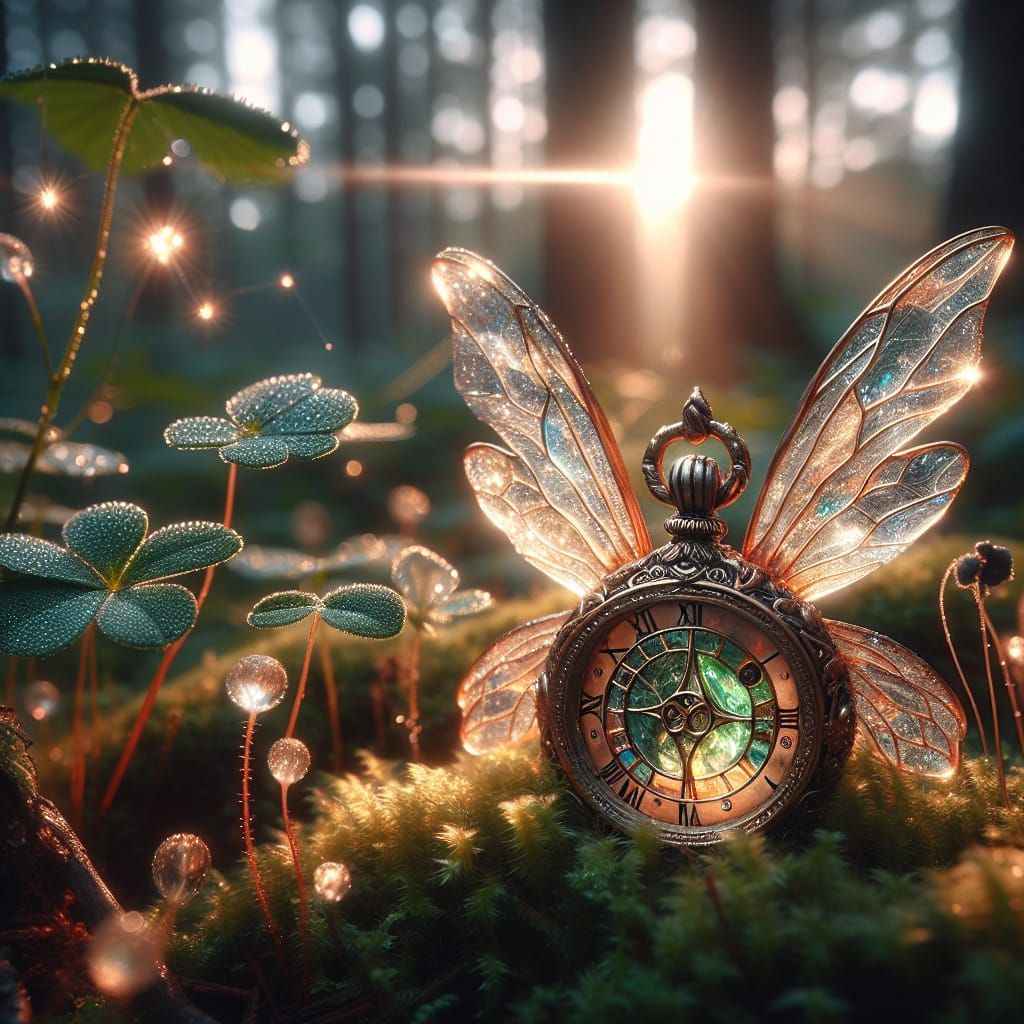 Mythical Charm Illuminates Forest Twilight