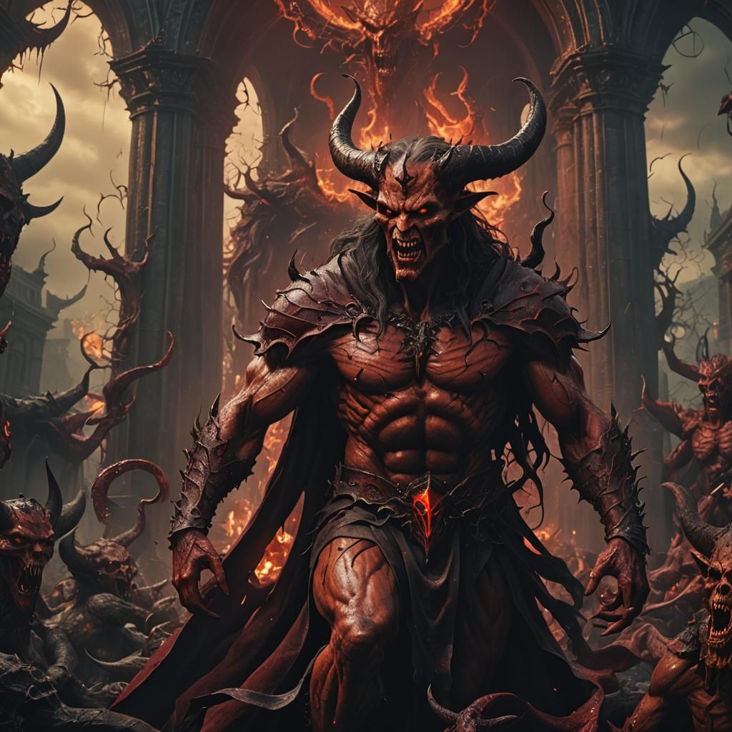 Hyperrealistic Depiction of Satan in 8K Resolution