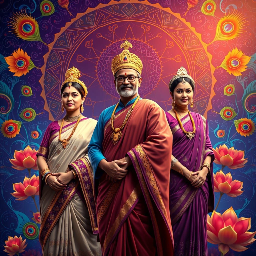 Indian Healthcare Heroes in Vibrant, Mystical Settings