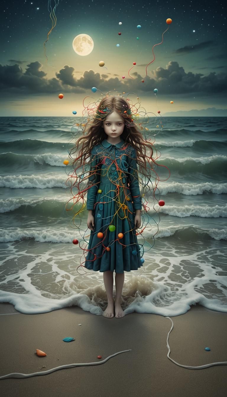 Neural Network Dreams on a Moonlit Beach