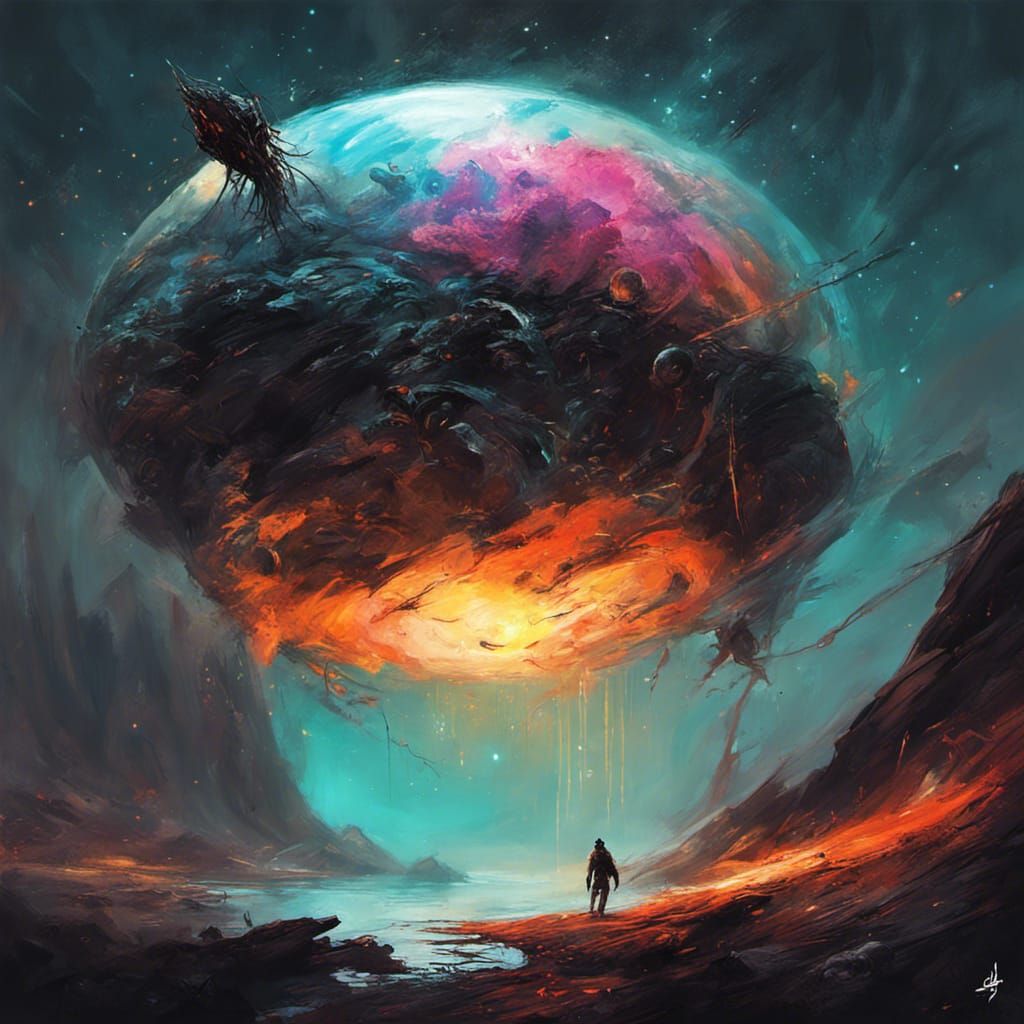 Bioluminescent Alien Landscape in Sci-Fi Style