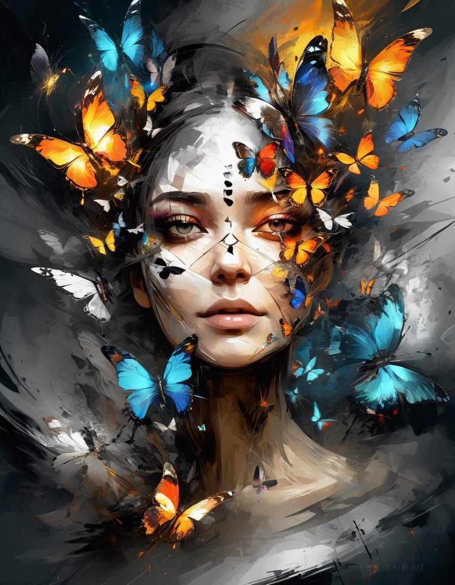 Chaotic Mind Transforms Into Fractal Butterflies