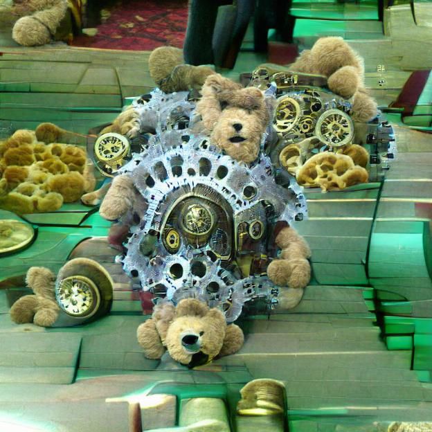 Steampunk Teddy Bear with Cogs and Gears