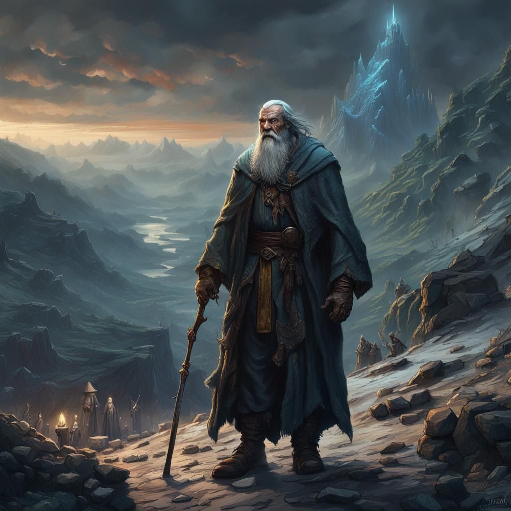 Wizard vs Undead Army in Mountain Pass